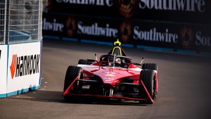 Nissan Formula E racing on track